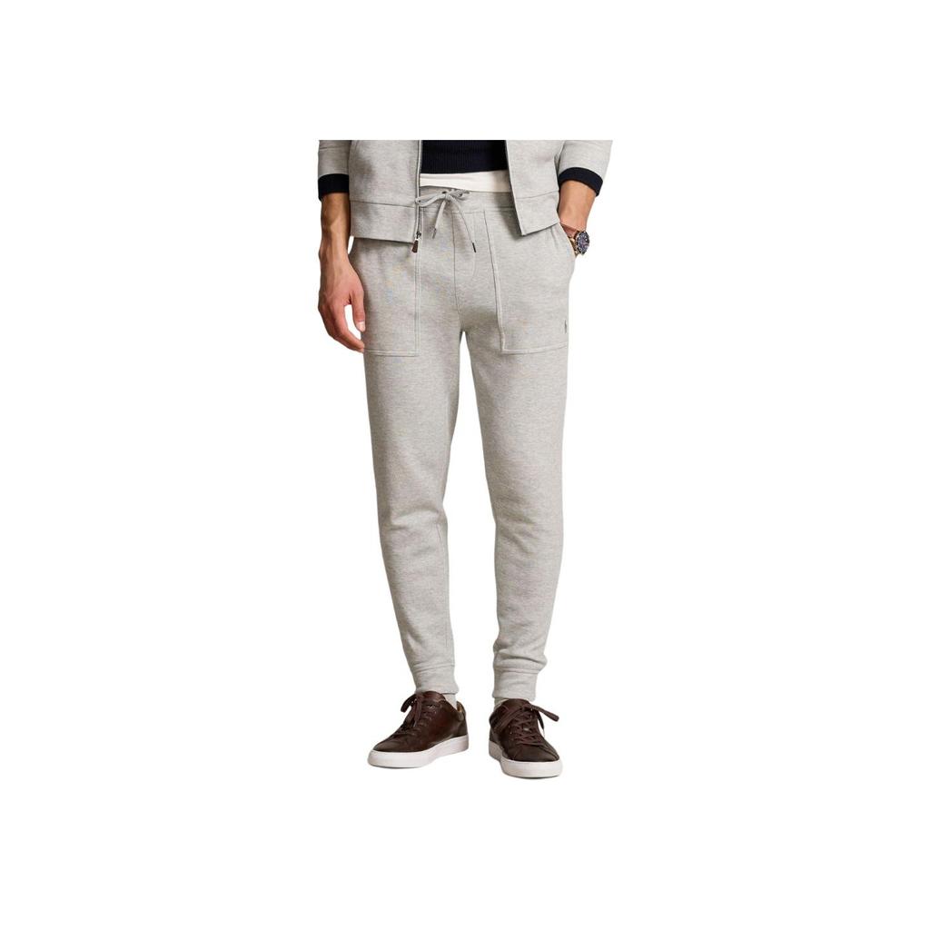 Polo Ralph Lauren SS24 Solid Color Side Pocket Drawstring Knit Sports Pants Men Bottoms Light-Gray 710900842-006
