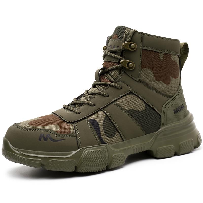 

Men Steel Toe Safety Work Boots Indestructible Construction Safety Boots Puncture Proof Male Work Shoes Slip-resistant shoes 41