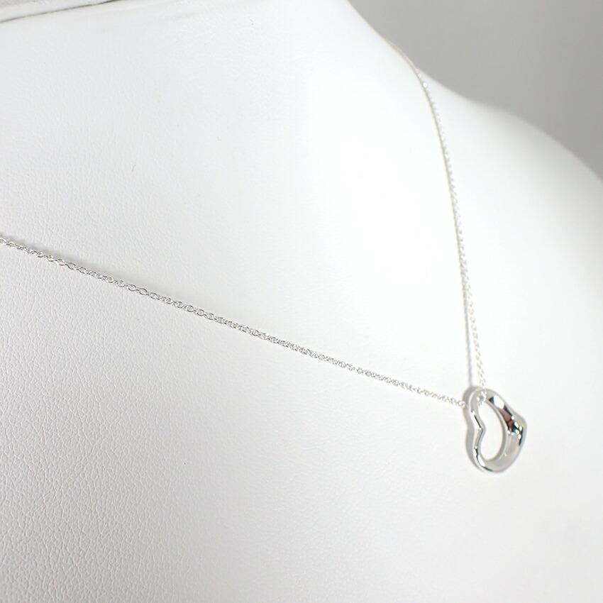 [Used] TIFFANY/Tiffany 925 Open Heart Pendant/Necklace/j28-35