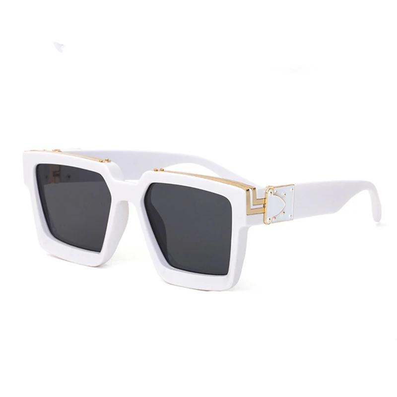 New Luxury Brand Designer Square Oversized Sunglasses Men Women  Fashion Thick Frame Glasses Mens Uv400 Male Celebrity