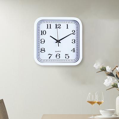 10-Zoll 25CM Wanduhr Quadratisch Schlicht und Elegant Elektronische Wanduhr für Wohnzimmer Leise Uhr für Heimgebrauch