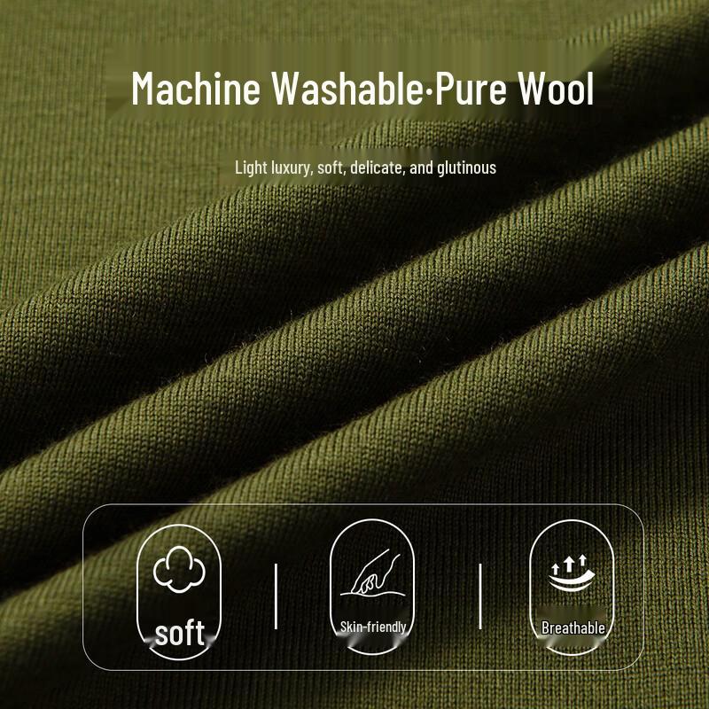 Hodo Machine Washable 100% Wool Short-Sleeve Sweater