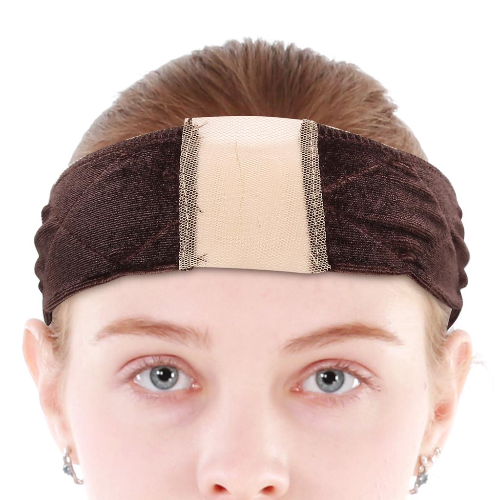 3pcs Wig Grip Band Adjustable Fixing Parting Lace Headband Elastic Velvet Wig Bands