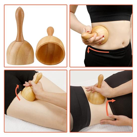 Wood Therapy Massage Tools Fascia Cellulite Remover Body Sculpting Tool Face Shoulder Arm Sculpting Massager for Relieving Muscle Soreness Tightness