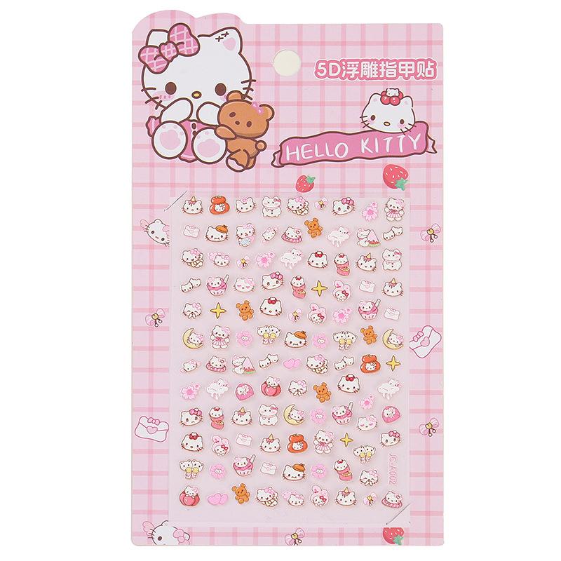 Creative 5D Nail Sticker Cute Cartoon Anime Waterproof Nail Patches Diy Decoration Sticker Children Holiday Gifts A1