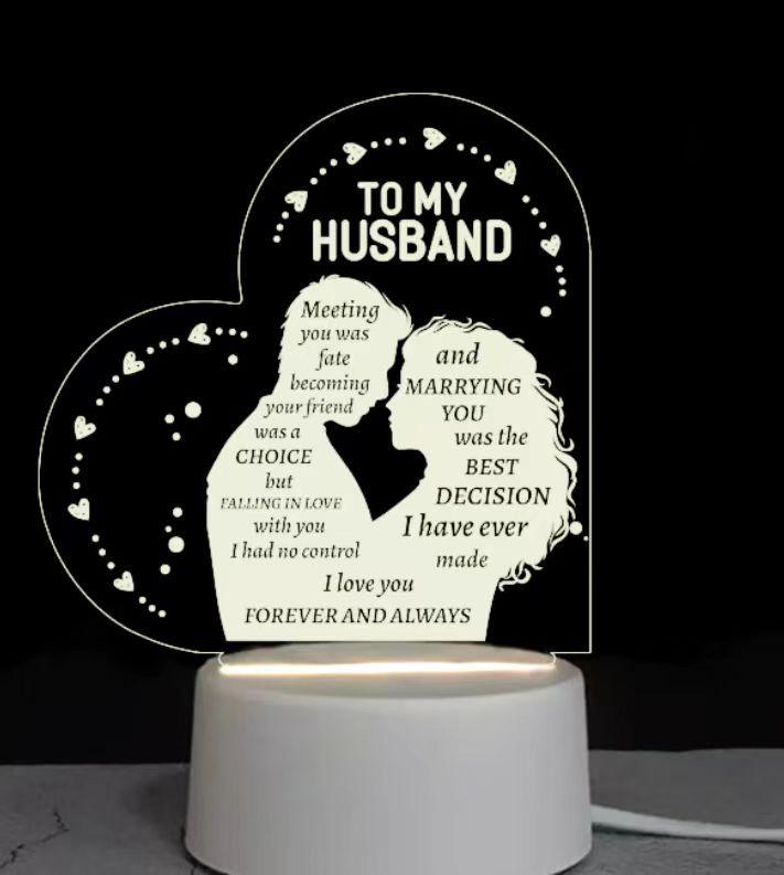 

Акриловый 3D-пазл-ночник в форме любви для праздничных поздравлений Three-color dimmable USB button switch