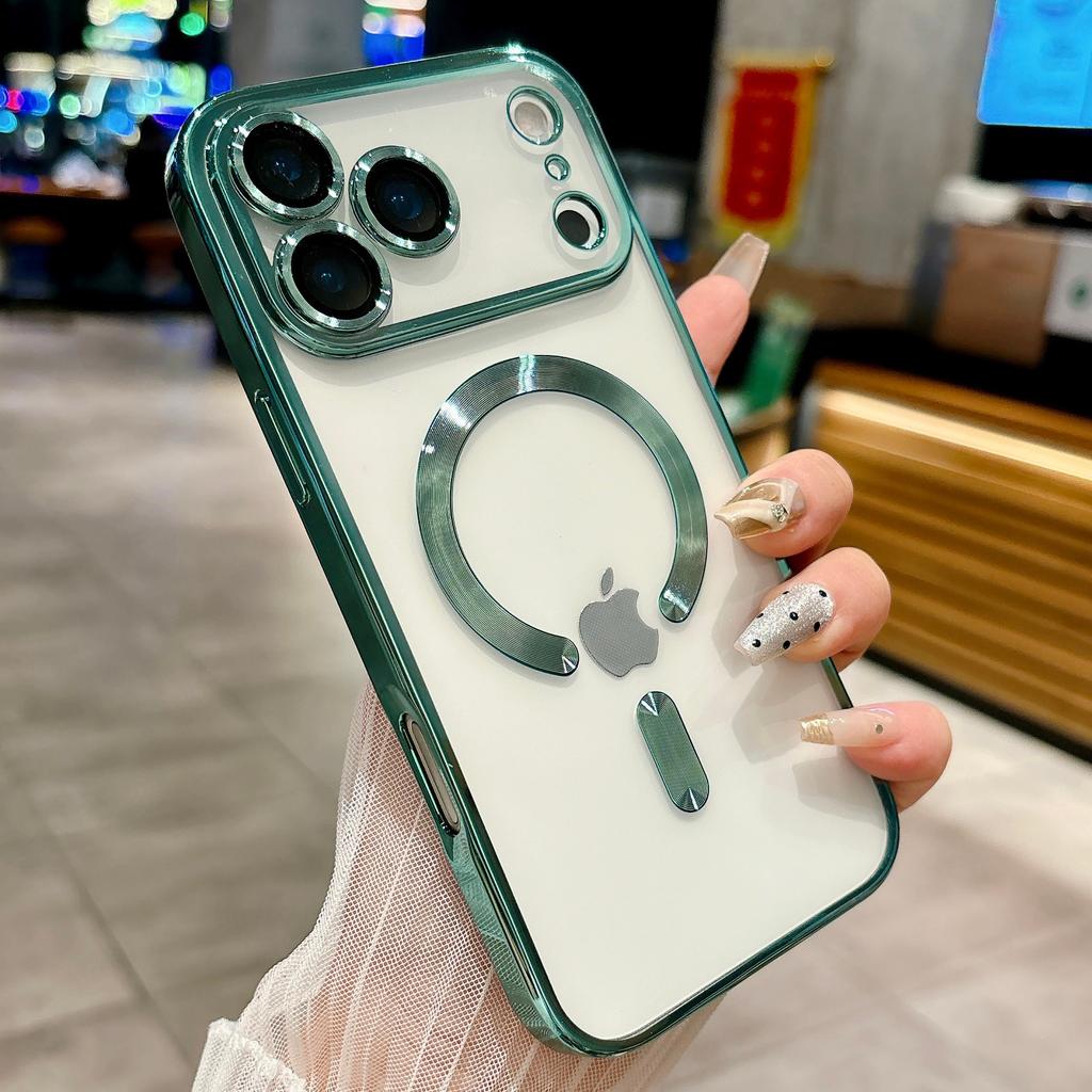 Official Colors Soft Electroplating Magnetic Case For iPhone 17 Air 16 15 14 13 12 Pro Max Plus 11 for Magsafe  HD Cover