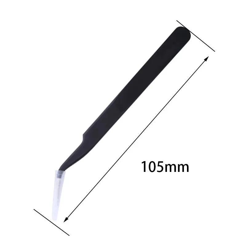 

Точные пинцеты, прямые/изогнутые, зажимы для ногтей, черные, из нержавеющей стали, пинцеты для макияжа, наращивания ресниц, маникюрные пинцеты, инструменты для макияжа