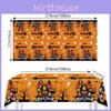 Halloween Disposable Tablecloth With Ghost And Castle Print For Party Decor