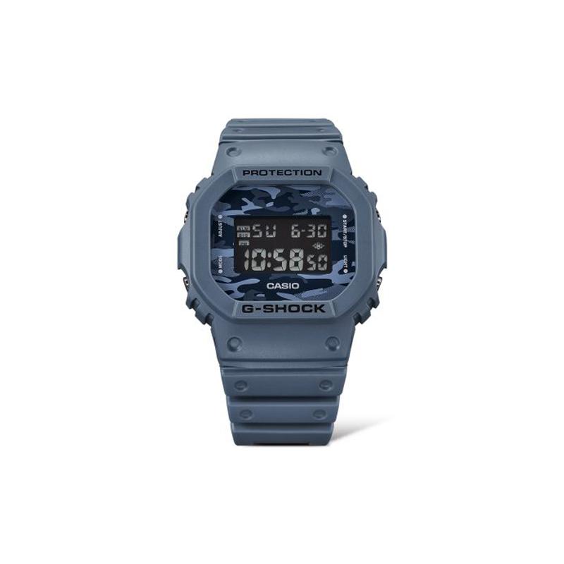 Casio G-SQUAD series G-SHOCK series Camouflage style dial Retro classic small square sports dual display waterproof watch Quartz DW-5600CA-2PR