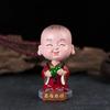 Ozdoby samochodowe żywiczne Uroczy potrząsający głową mnich Budda Figurka dekoracja samochodowa Wnętrze samochodu Akcesoria do dekoracji deski rozdzielczej