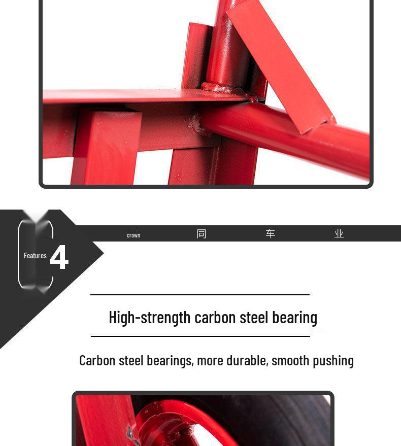 Heavy-Duty Two-Wheeled Handcart for Construction and Warehouse Use