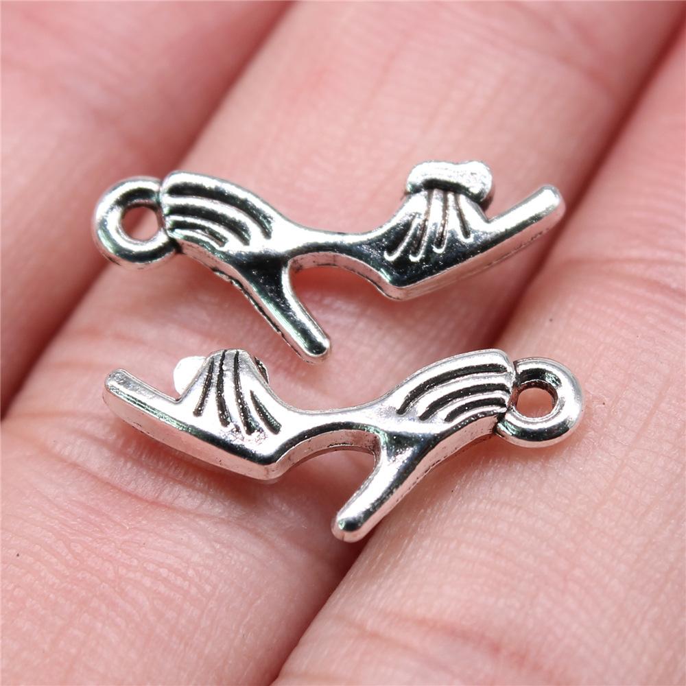 10pcs Women Shoes Charms High Heels Sandals Boots Embroidered Shoes Charms For DIY Bracelet Making Keychain Making