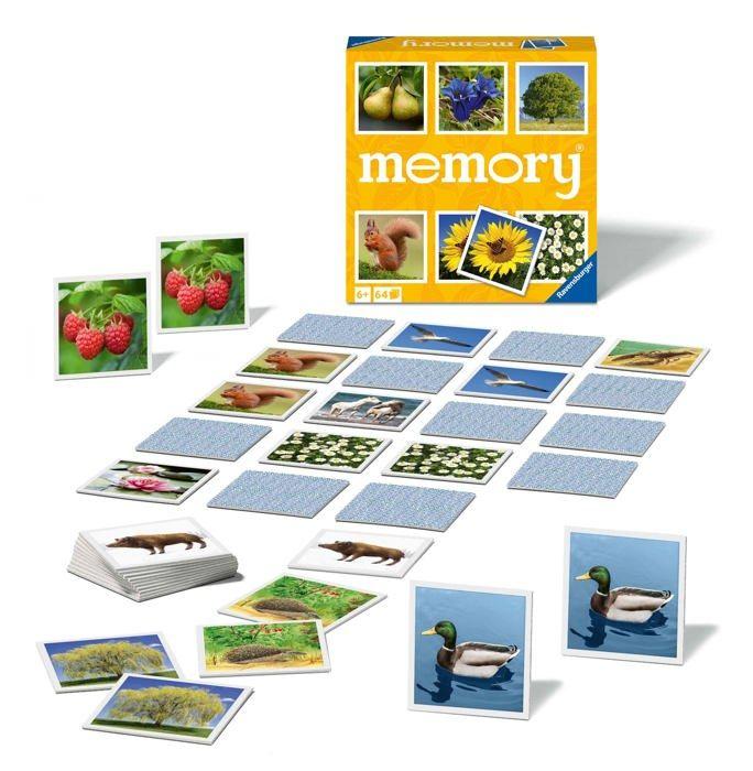 Jeu de memory - RAVENSBURGER - 20881 Natur - 64 cartes (32 paires) - Dès 6 ans - Stimule mémoire