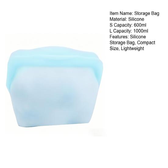 Yousheng Silicone Storage Bag Leak-Proof Upright Freezer Bag Prevent Odor Transfer Bag Reusable Thick Tear-Resistant Food Storage
