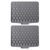 Multi Functional Silicone Sloped Drying Mat Heatproof Non Slip Pad Kitchen Sink Drying Mat for Kitchen Countertop Dishes