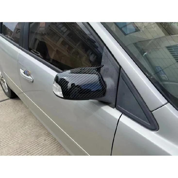 Car Decoration Door Mirror Cover For Ford Focus MK2 2005-2008 Carbon Fiber Glossy Black Car Rearview Accessories Styling