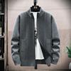 Fashion Mens Zip Sweaters Fleece-lined Cardigan Casual Men's Knitted Sweater Coat Autumn Winter