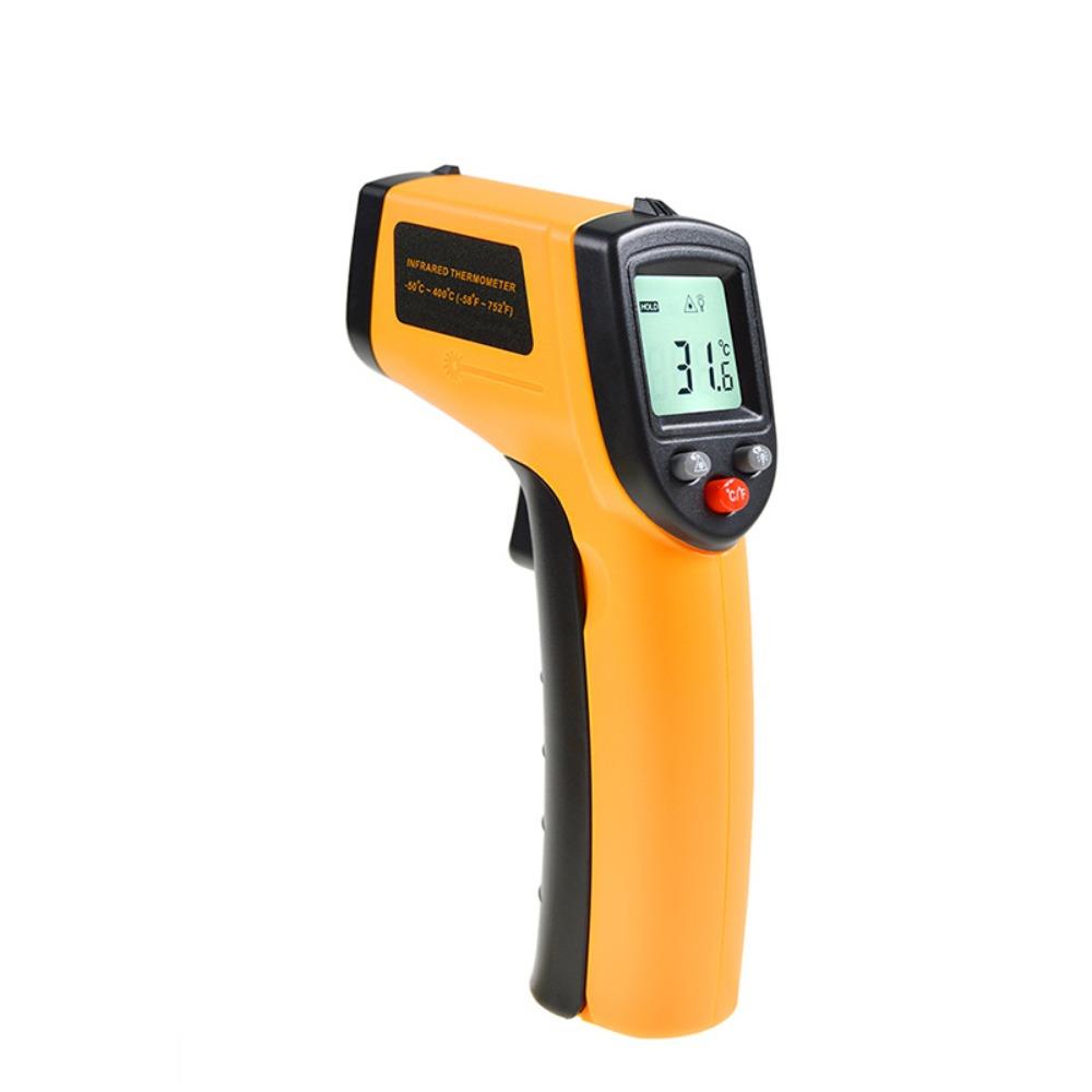 

Convertible Units LCD Infrared Thermometer Handheld Industrial Temperature Sensors Kitchen жёлтый