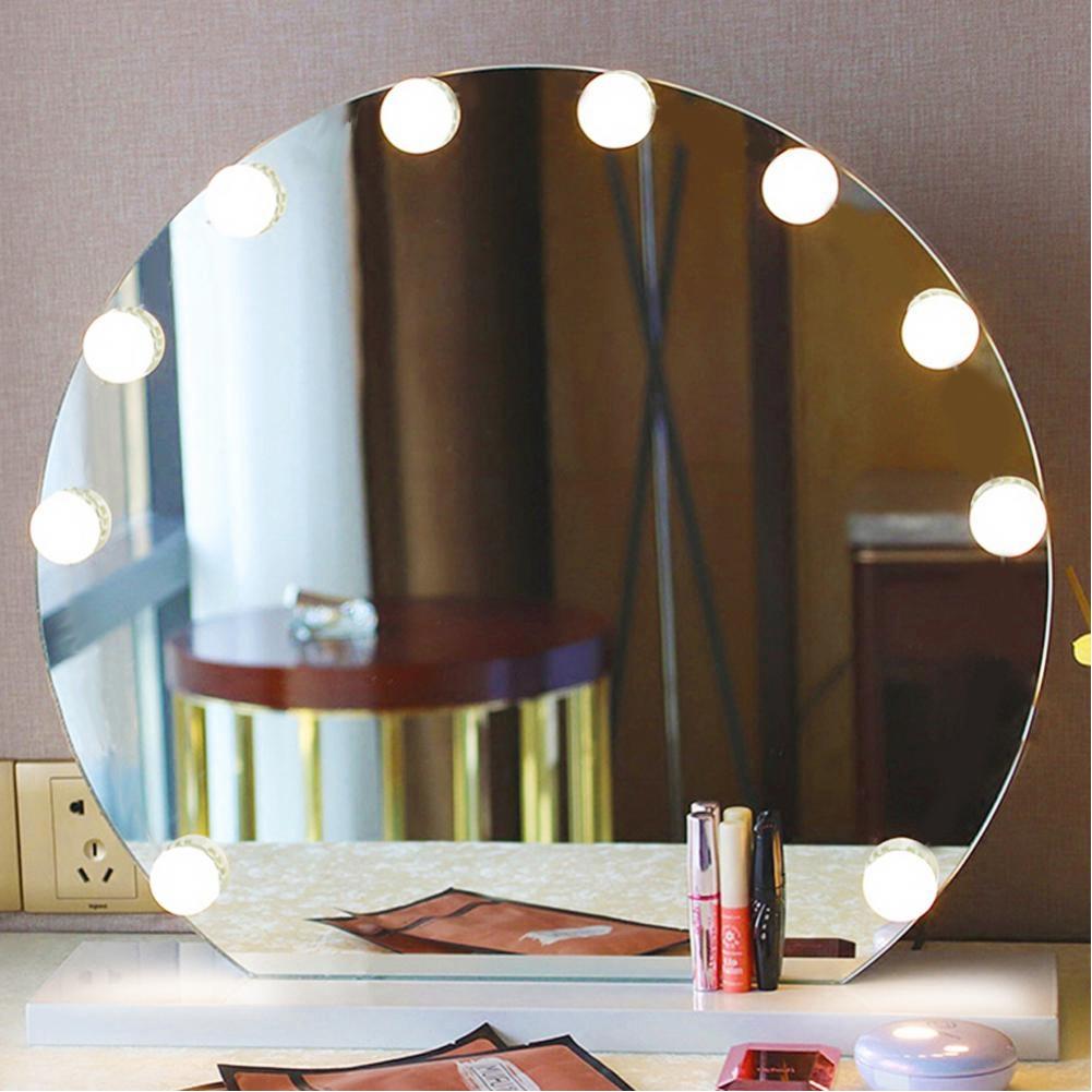 LED Makeup Mirror Lights Dimmable Bulb Warm/Cold Tones Dressing Mirror Decorative Light