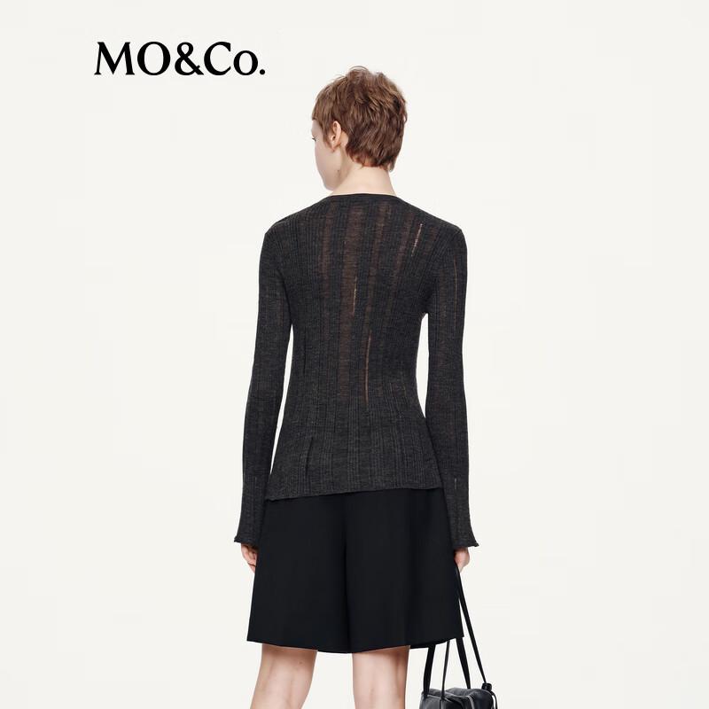 MO&Co. Damenpullover aus Wollmischung mit Rundhalsausschnitt