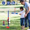 3-in-1 Baseball-Spielzeugset für Kinder mit hängendem Ballwerfer, verstellbarer Höhe, Kleinkind-Baseball-Set