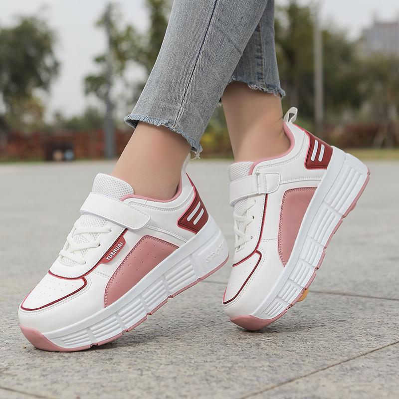 31-40 Children's Plus Size Fashionable Thick Soled Roller Skates Children's Wheeled Sports Shoes Outdoor Sports Shoes