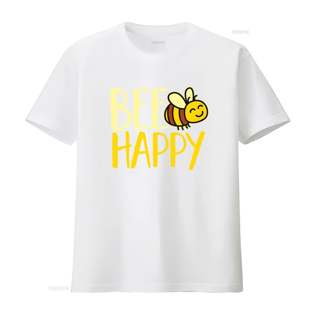 Women Bumble Bee Cute Happy T Shirt Vintage Washed Soft Versatile Stylish Fashion Slightly Designer Clothes Comfortable Unisex