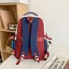 Female Schoolbag Block Color Male Student Large Capacity Backpack
