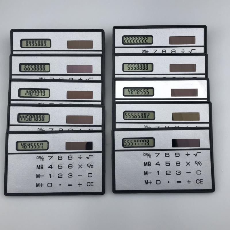 Thin Solar Power Pocket Calculator 8 Digit Lightweight Design Easy To Carry For Accountants Students Professionals