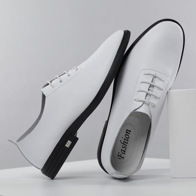 Atmungsaktive Herren Schnürschuhe Echtes Leder Oxford Schuhe Herren Freizeitschuhe Mode Freizeit Flats Leichtgewichtige Spaziergang Männerschuhe