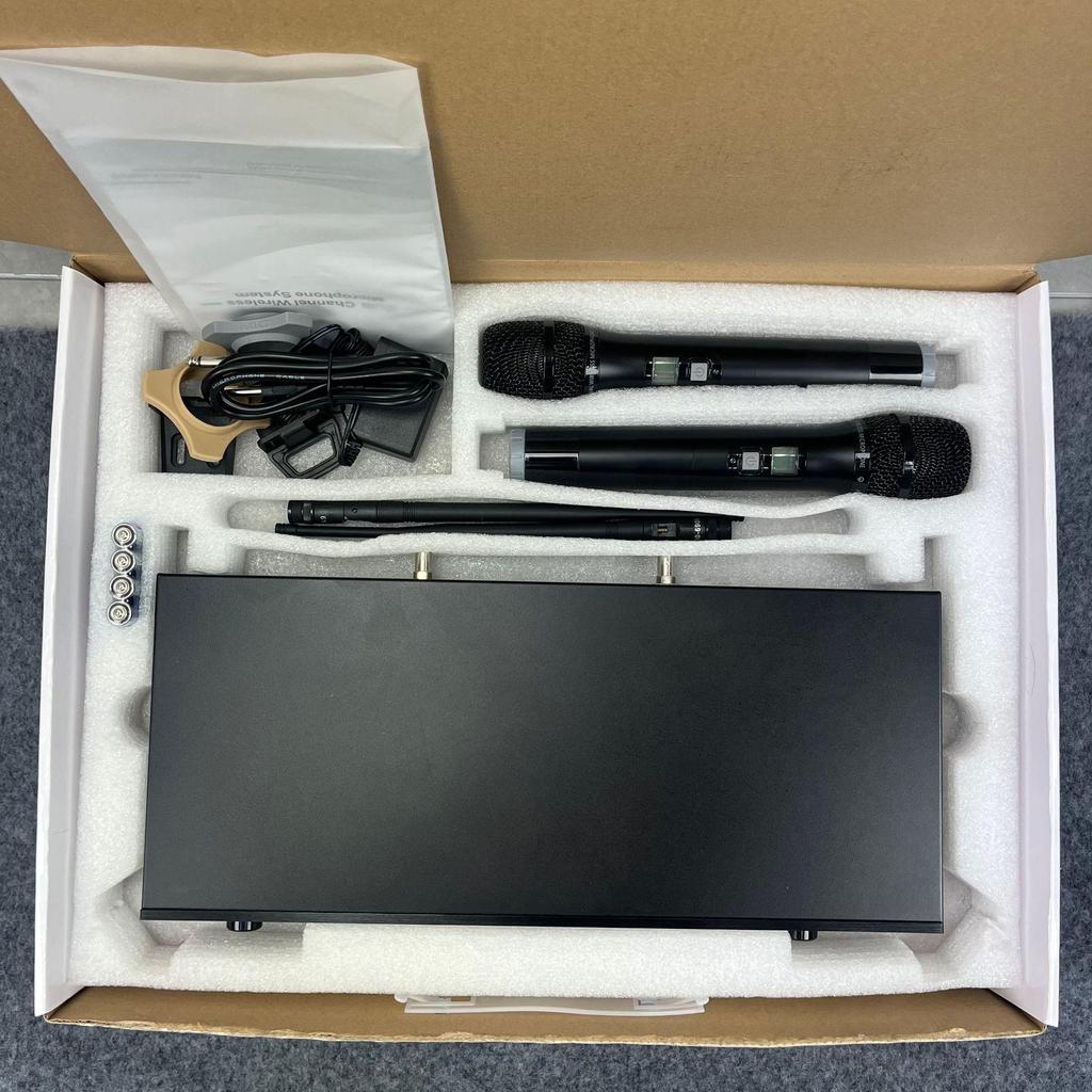 KTV U-band Infrared Wireless Dual Microphone Lavalier Headset for Conferences and Stage Performances