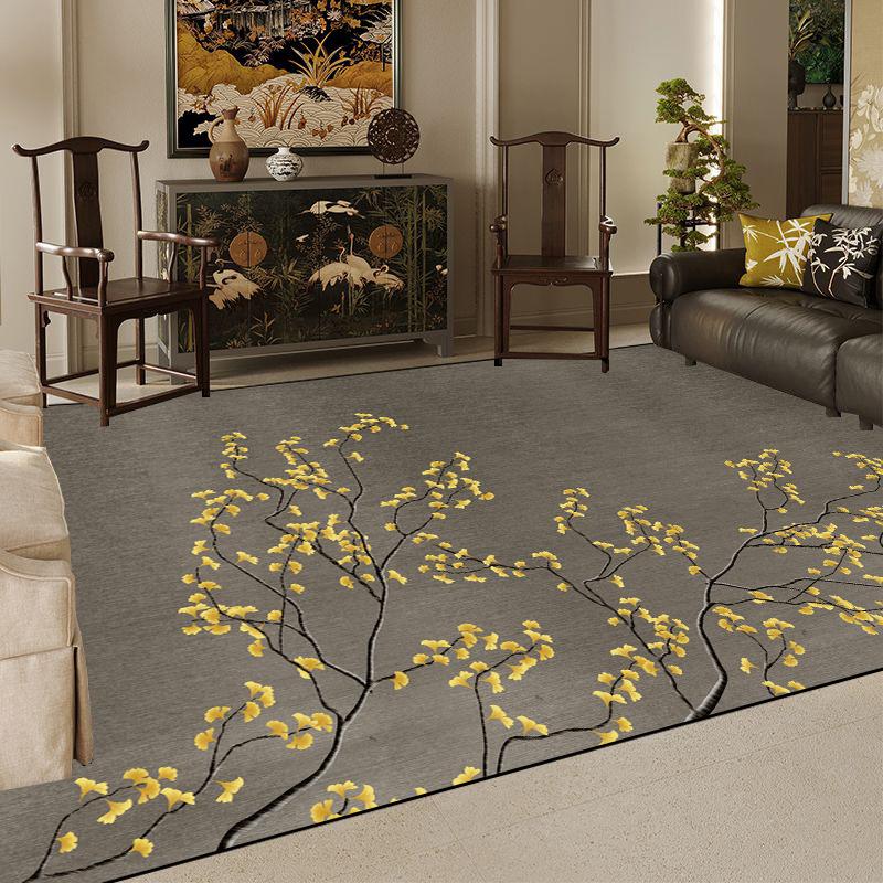 Luxury Chinese Style Large Living Room Carpet 3D Printing Decoration Home Coffee Tables Mat Non-slip Washable Rugs for Bedroom