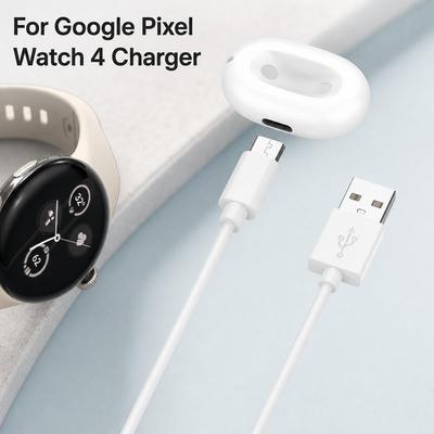 For Google Pixel Watch 4 Detachable Magnetic Charging Dock Cable Magnetic Charging Wire Type-C Watch Charger