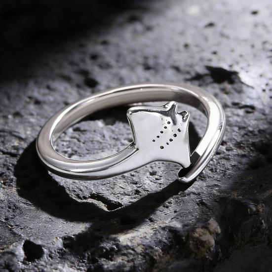 Manta Ray Ring for Women Cute Ocean Sea Animal Adjustable Rings Jewelry Gifts for Girlfriend Wife Mom