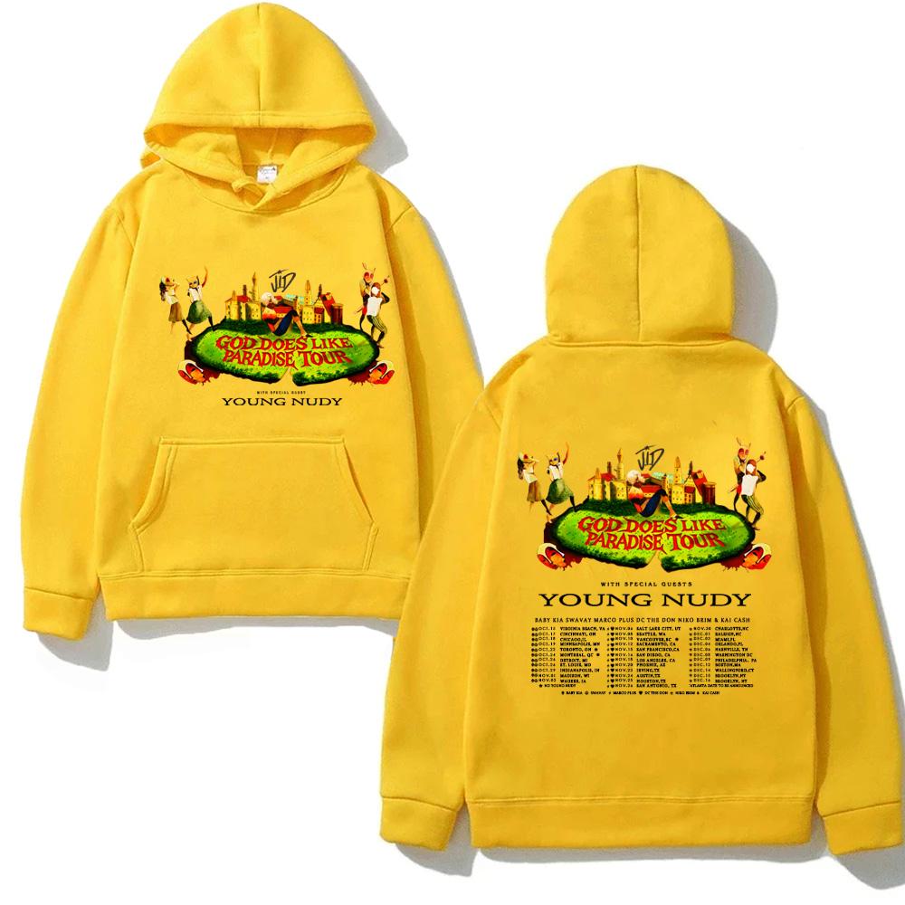 J.I.D-GOD DOES LKE PARADISE TOUR2026 Hoody for Autumn/Winter High Quality Comfortable Pullovers Fleece Clothes