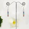 1 Pair, Fashionable, Inlaid with Colorful Synthetic Zircon, Fashionable and Versatile Earrings.