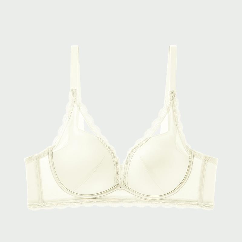 No steel ring, small chest, gathered bra, gathered accessory breast, anti sagging lace, seamless and comfortable women's underwear