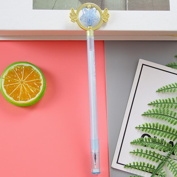 1 Piece Cute Cartoon Crystal Gel Ink Pens Kawaii Stationery Material Office School Supplies Gifts Gel Pen