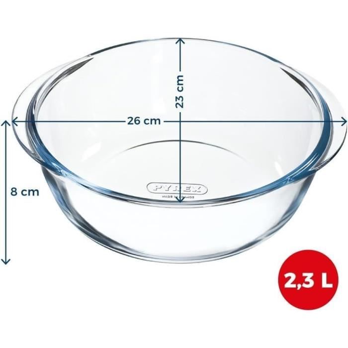 Air Fryer Plate - Pyrex - 1450144 - Round - In Borosilicate Glass - 26 Cm