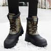 Men's Winter Warm Snow Boots Camouflage Hiking Boots Outdoor Knee High Duck Boots Climbing Boots Waterproof  Plus Size