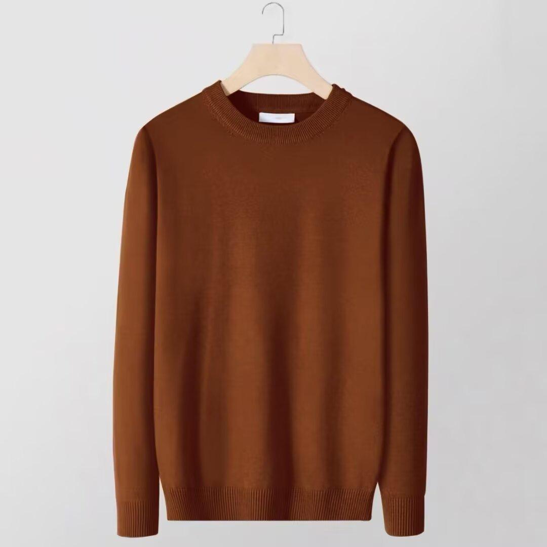 Men s Casual Round Neck Long Sleeve Knit Sweater 2XL