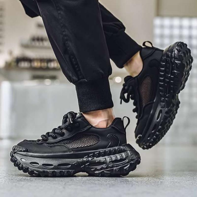 Men's Spring Shoes Tire Sole Mesh Height-enhancing Dad Shoes Summer Versatile Casual Sports Shoes