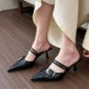 Fashion Pointed Toe High Heels Slippers Women Mules Shoes Summer Sandals Woman Flip Flops 2025 Elegant Dress Slides Party Pumps Mujer