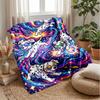 Space Bathing Pup Singing Theme blanket Lightweight Warm Flannel Blanket Decorative Throw Blanket for Home Decoration