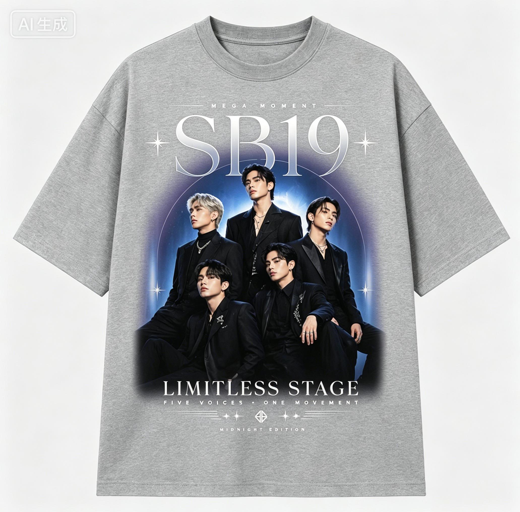 

New Unisexs TShirt for Fan Merchandise Purple Graphic Print Streetwear 2026 New Summer SB19 Eclipse Mode Midnight Edition 4XL