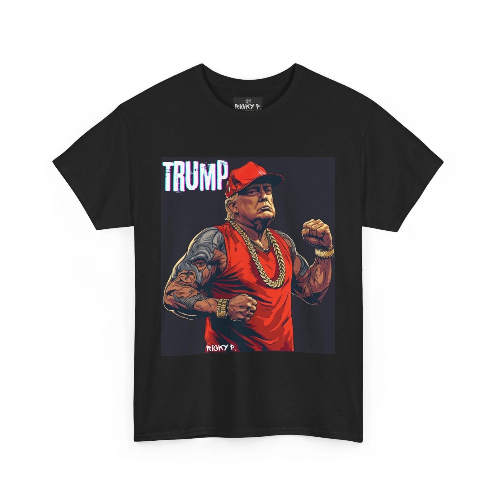 Trump T Shirt with Tattoos & Gold Chains 2 By Ricky P. 2XL