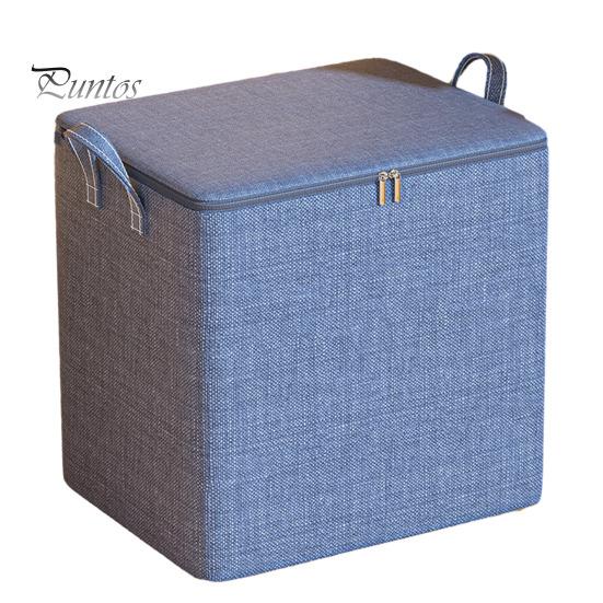 

Сумка для хранения одежды, компактная пыленепроницаемая сумка для хранения одеял, складной органайзер большой вместимости для дома L синий