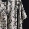 140cm Wide Chinese Literary and Retro Search Black and White Double-sided Jacquard Cloth Coat Skirt DIY Clothing Designer Fabric
