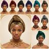 Polyester African Gele Headwrap Front Knot Elegant Headpiece Chic Nigerian Yoruba Turban  Party